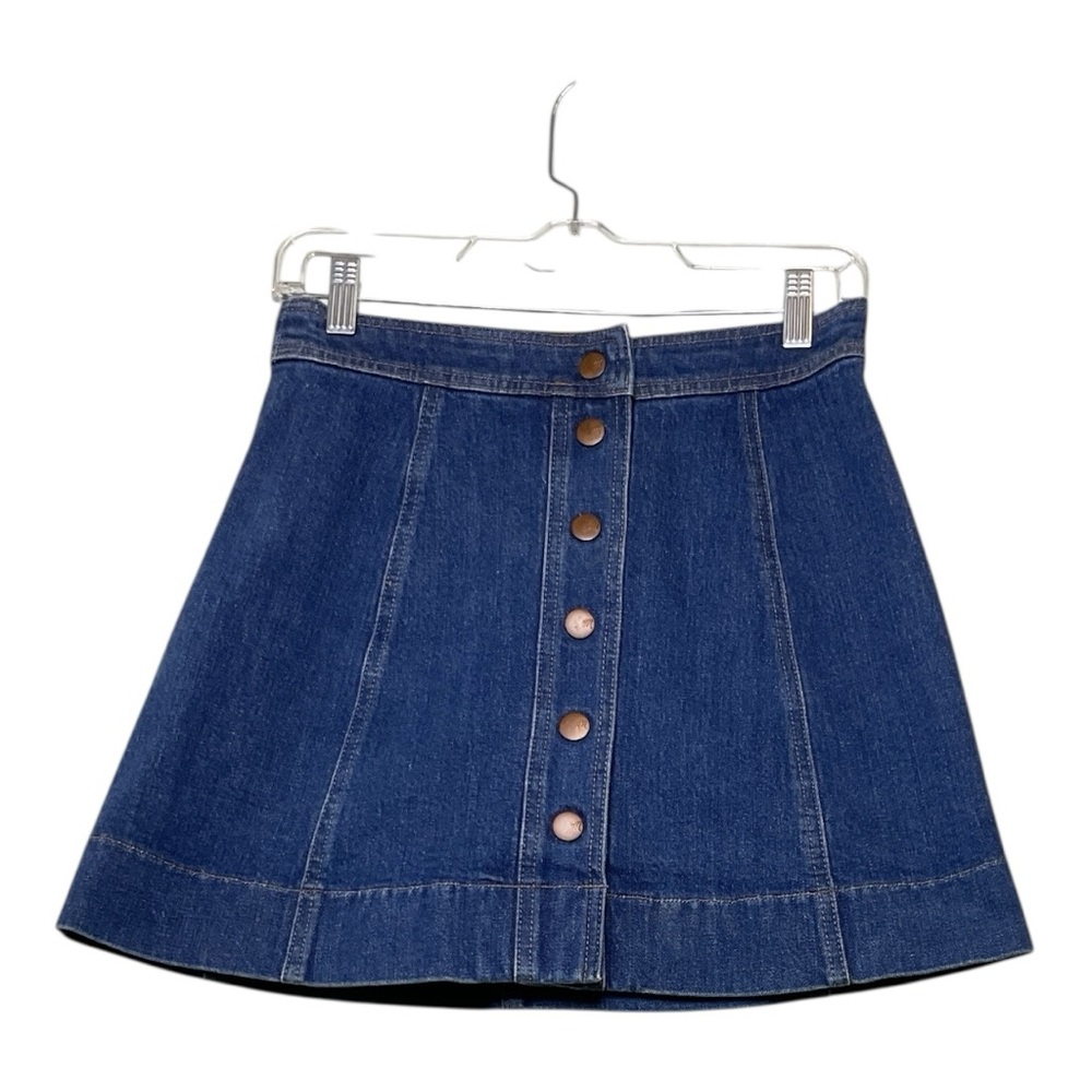Women’s NWOT Madewell 70s style Metropolis Snap Jean Skirt, size 4‎